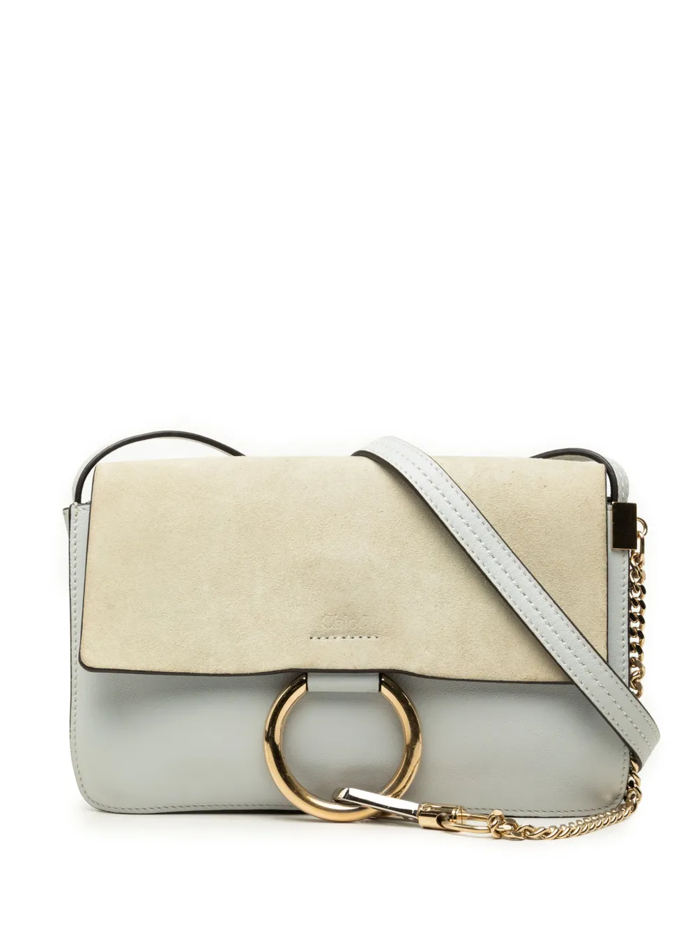 Chloé Pre-Owned 2019 Small Suede and Calfskin Faye crossbody bag - Grau