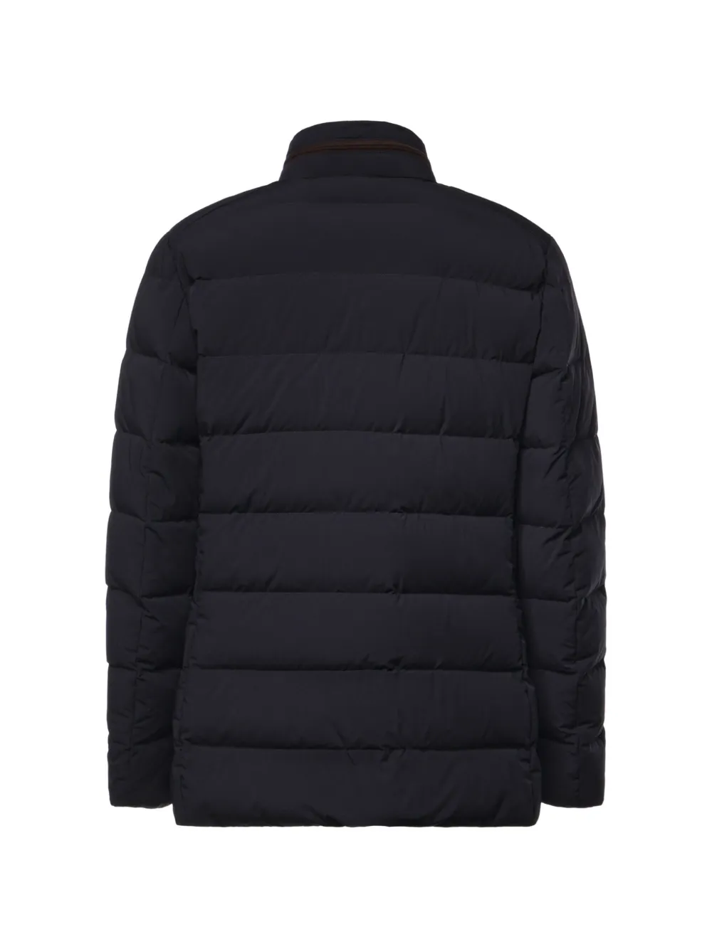 Moorer quilted high-neck jacket Blauw