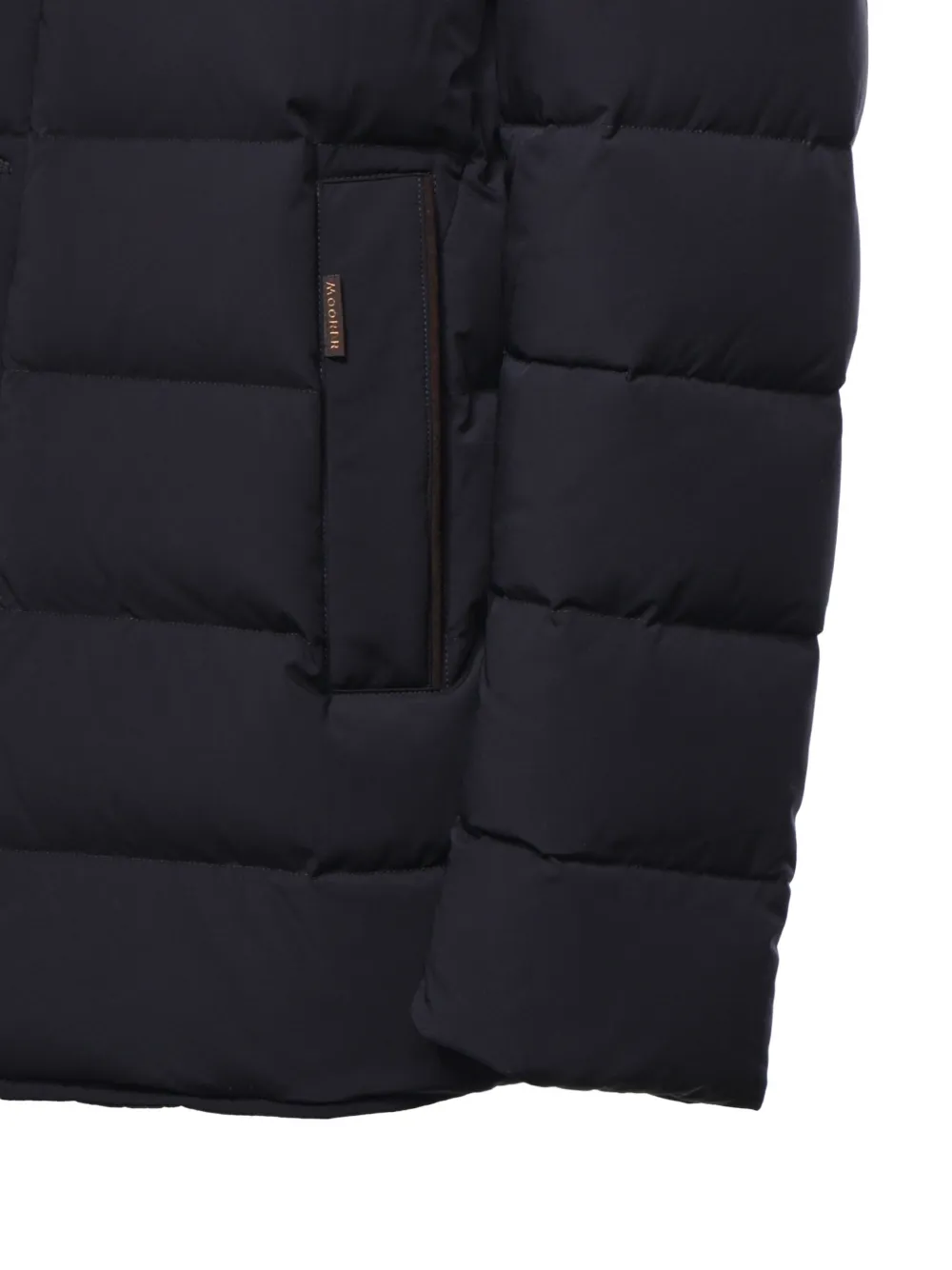 Moorer quilted high-neck jacket Blauw