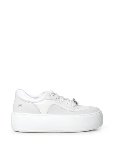 Roger Vivier crystal-buckle platform sneakers