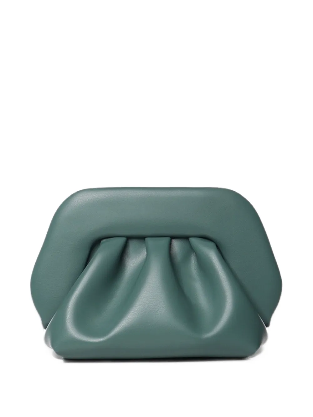 Themoirè ruched shoulder bag - Verde