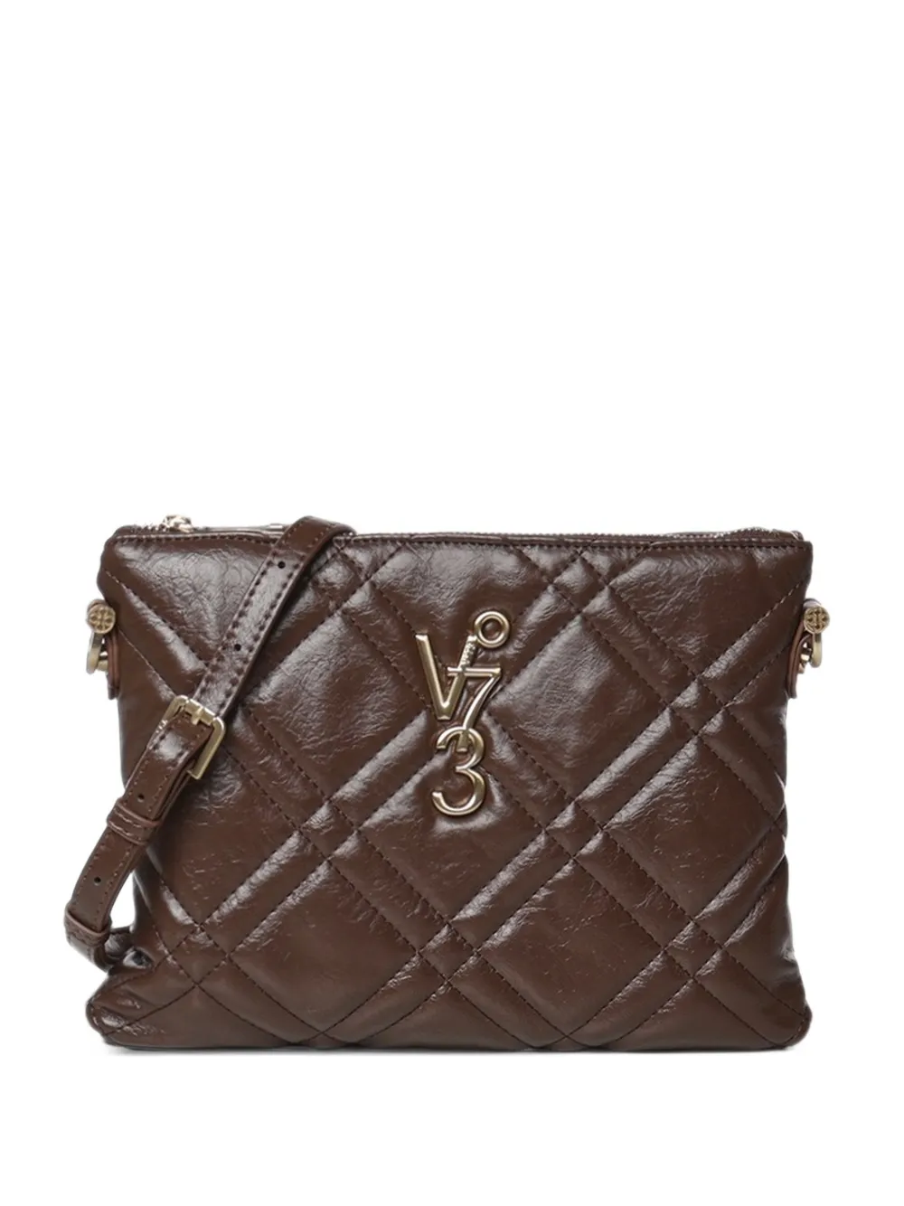 V°73 Diaspro quilted logo-plaque cross body bag - Marrone