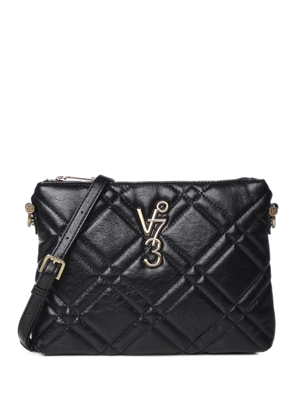V°73 Diaspro quilted logo-plaque cross body bag - Nero