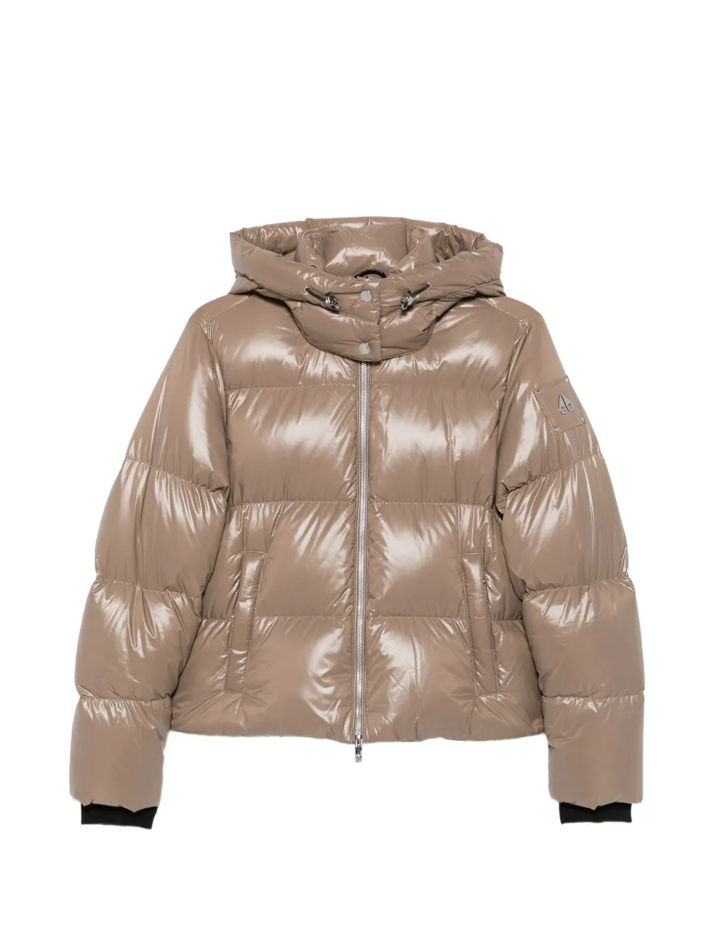 Moose Knuckles hooded quilted jacket - Nude