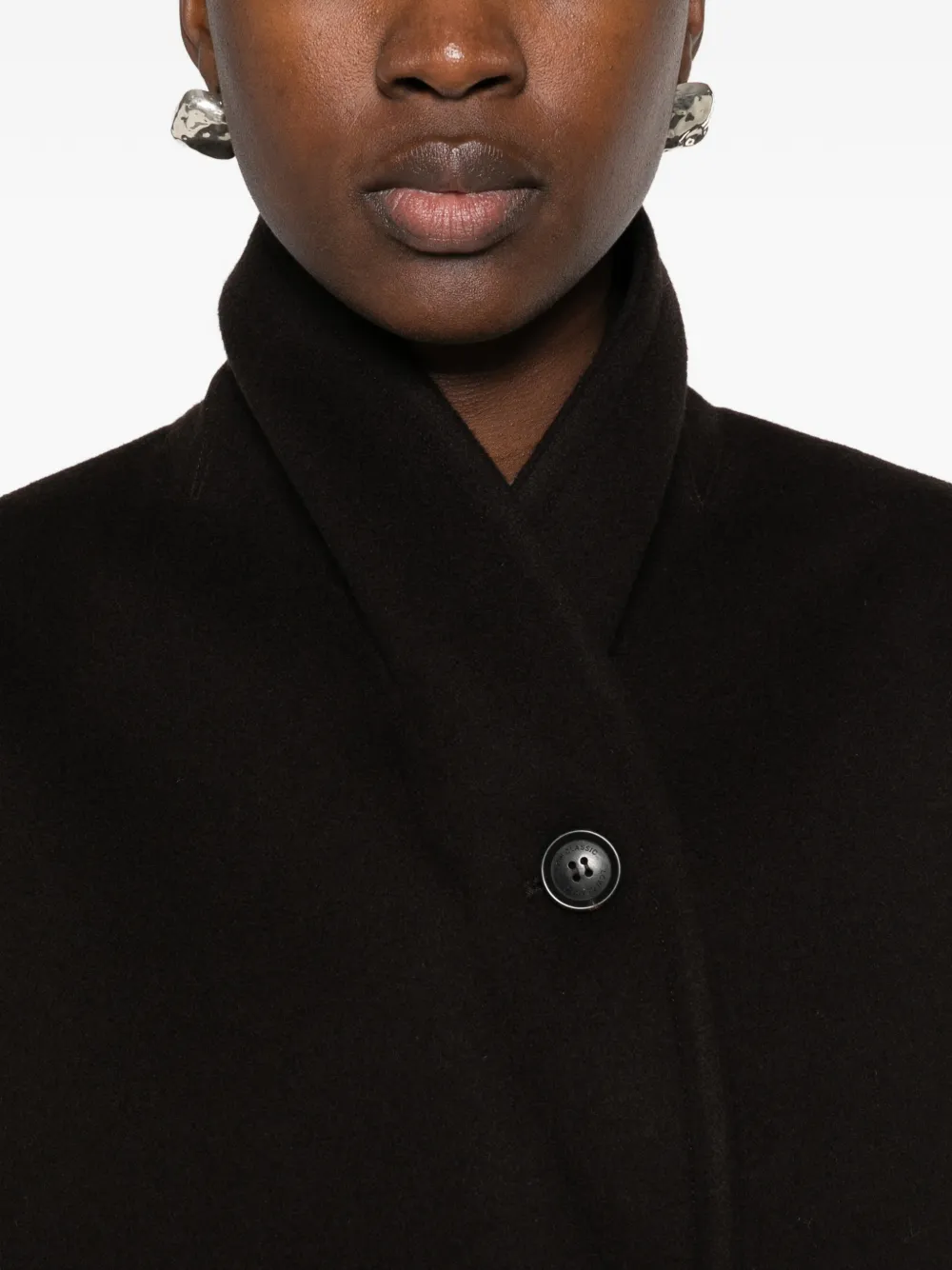 Low Classic double-breasted shawl-collar coat Bruin