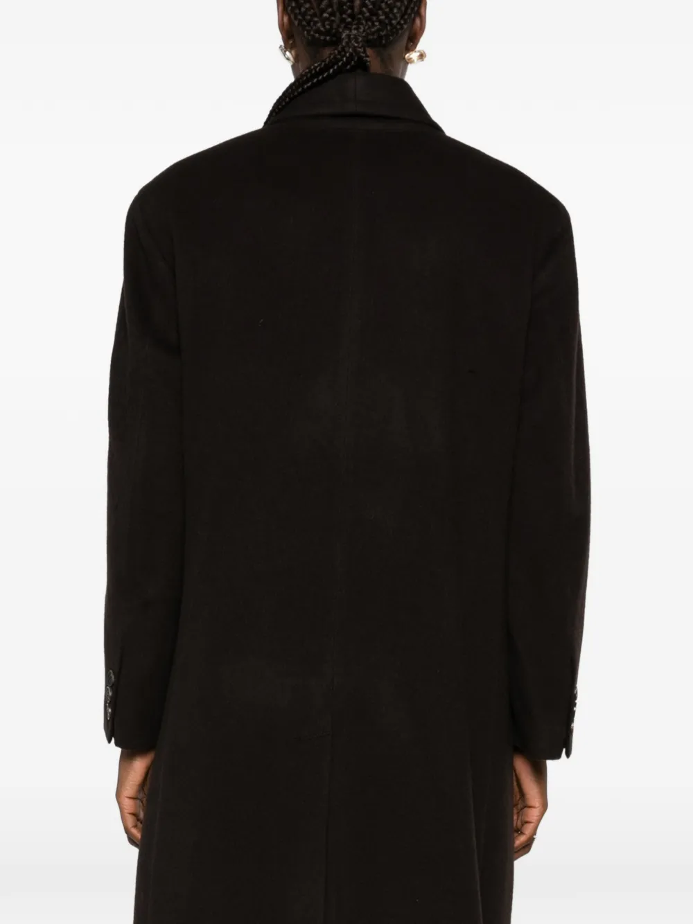 Low Classic double-breasted shawl-collar coat Bruin