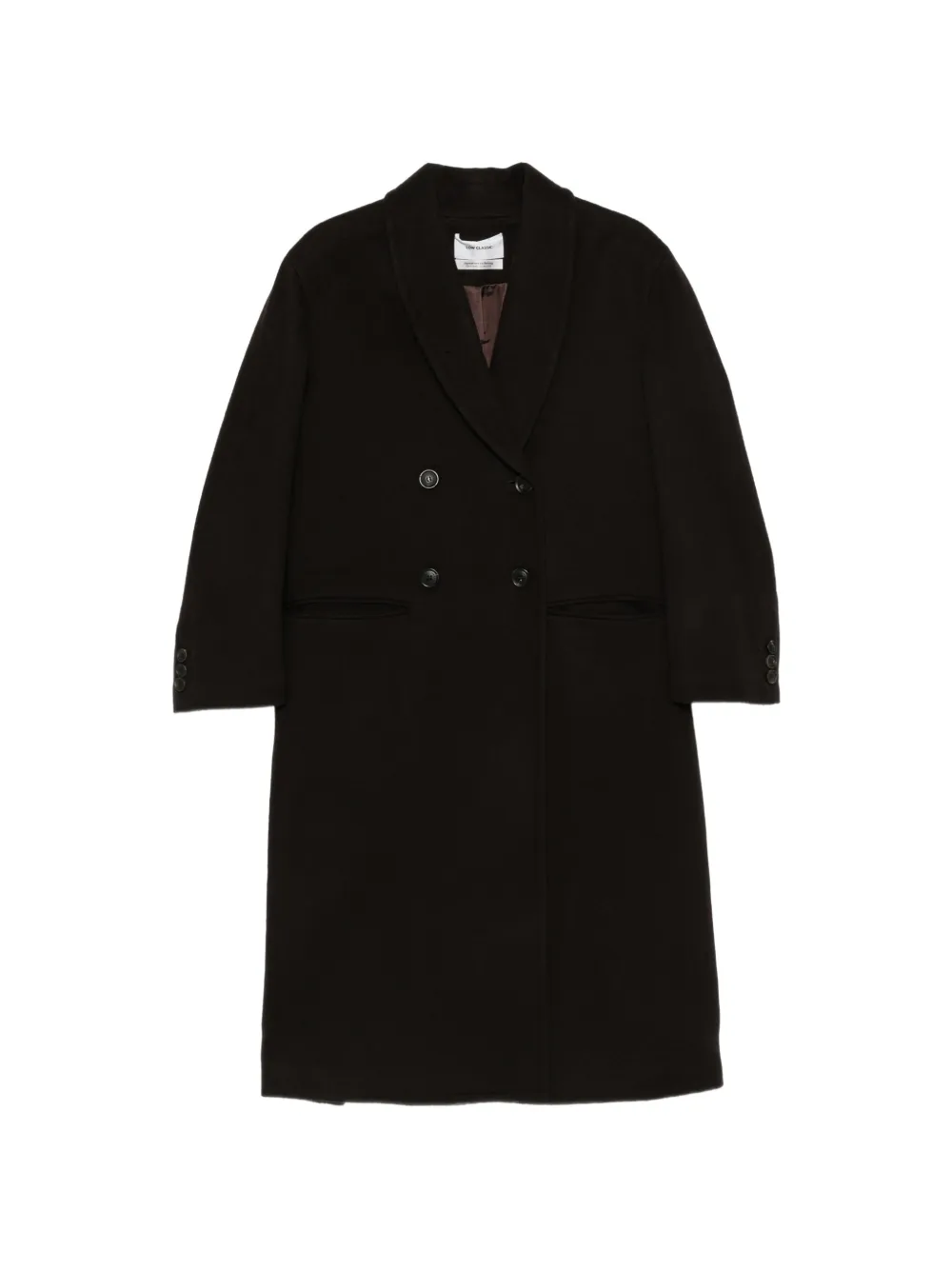 Low Classic double-breasted shawl-collar coat - Brown