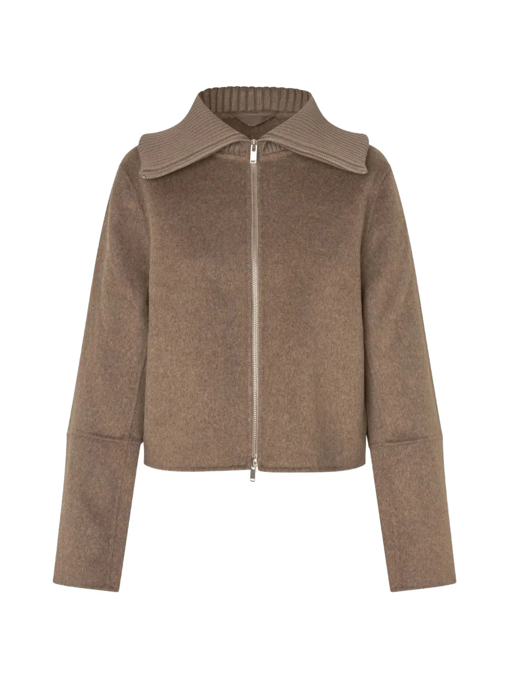 SAMSOE SAMSOE Sacleo ribbed-collar zip-up jacket - Nude