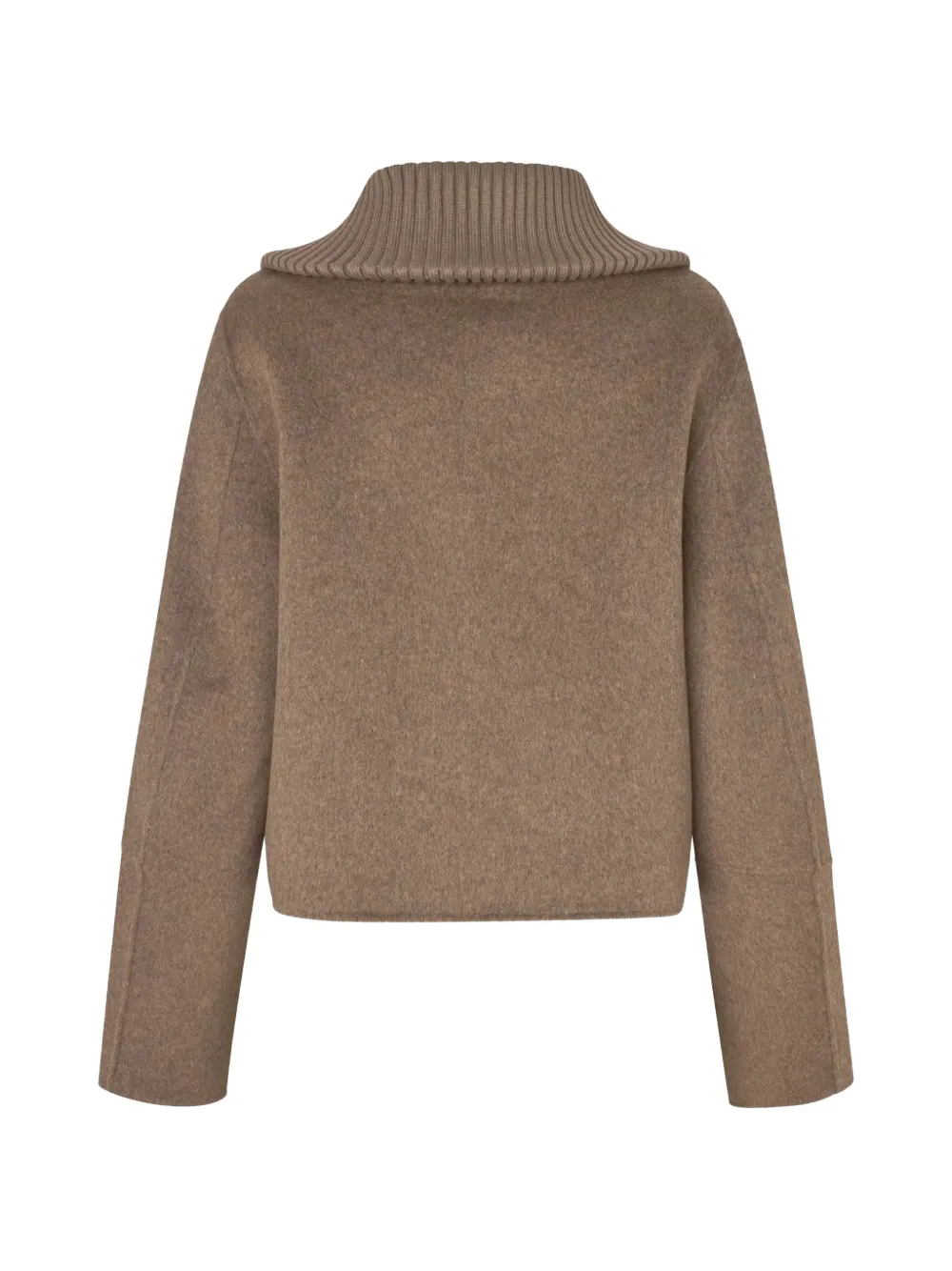 SAMSOE Sacleo ribbed-collar zip-up jacket Beige