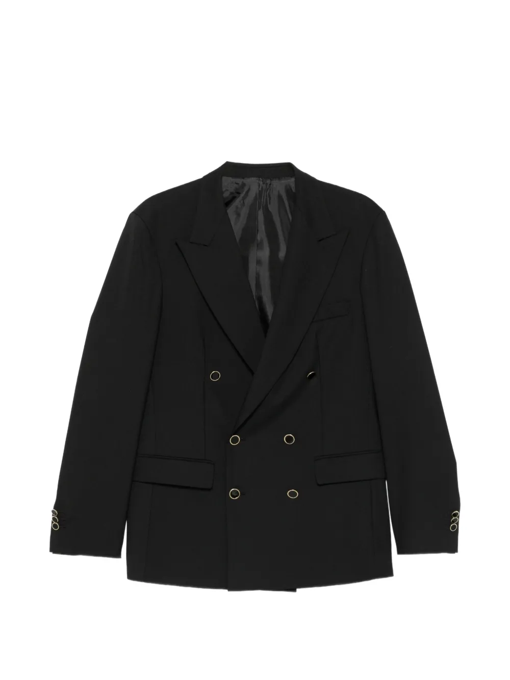 MARSEM double-breasted palazzo suit - Nero