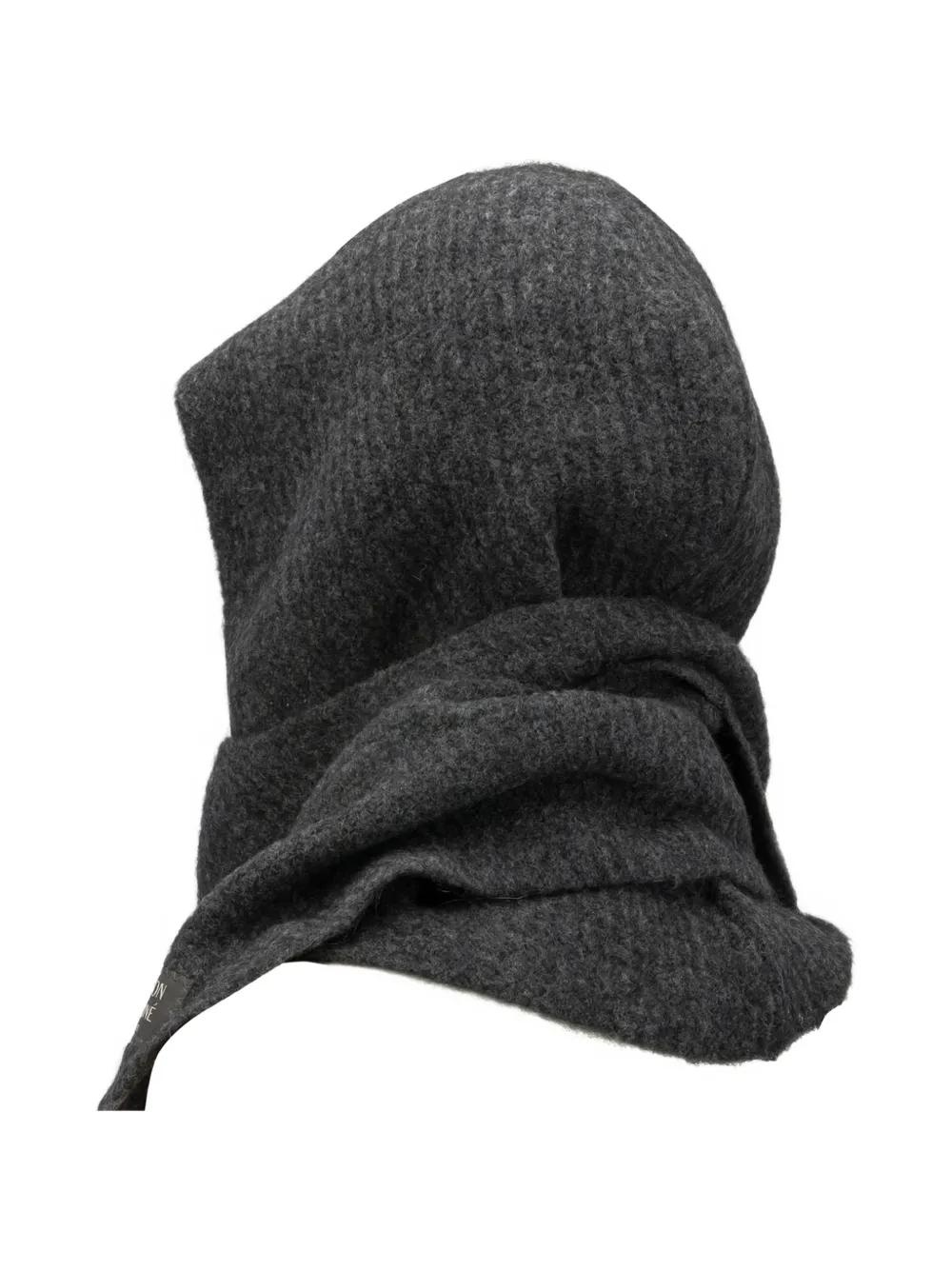 Maison Kitsuné hooded knitted scarf Grijs