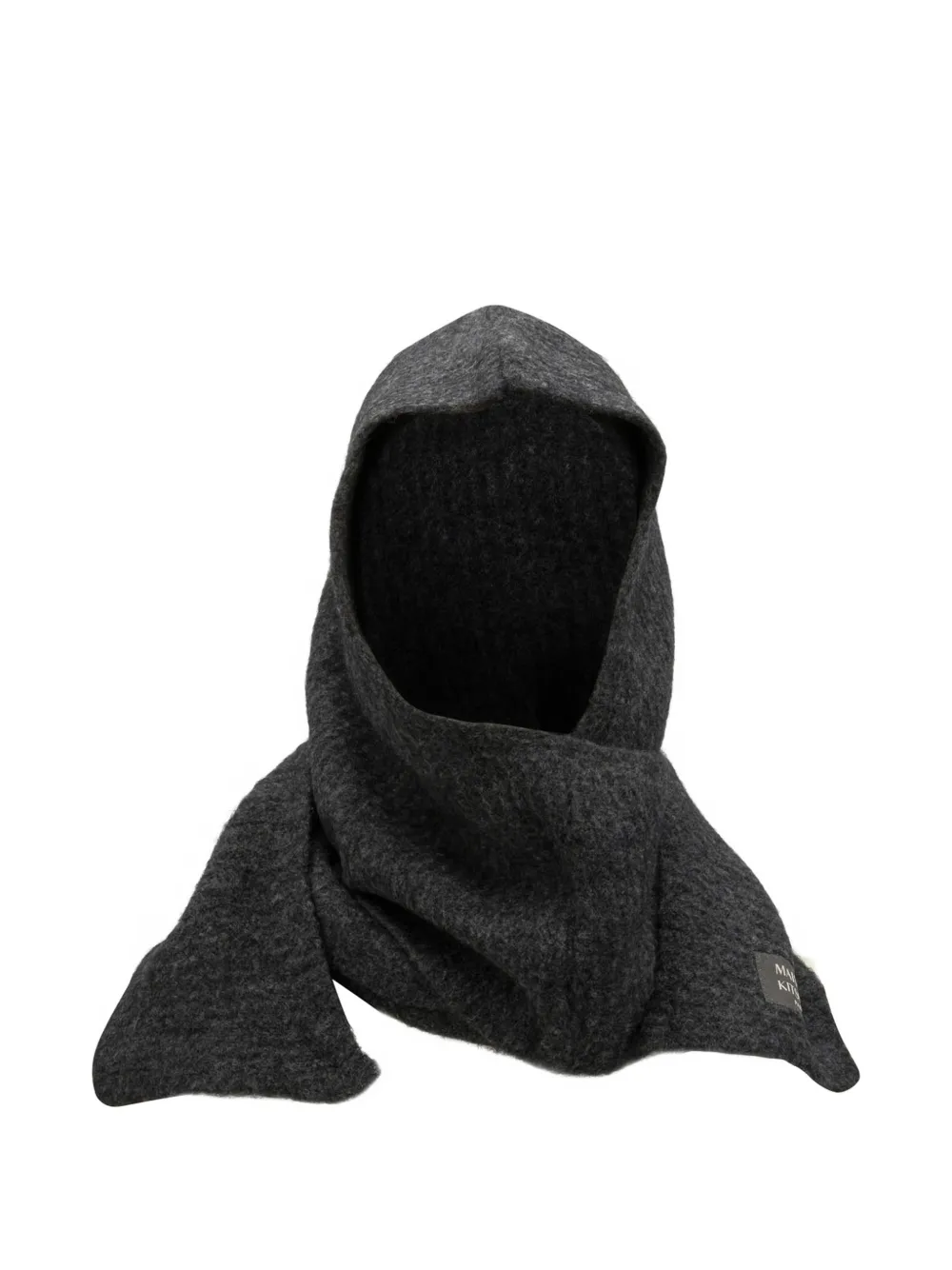 Maison Kitsuné hooded knitted scarf Grijs