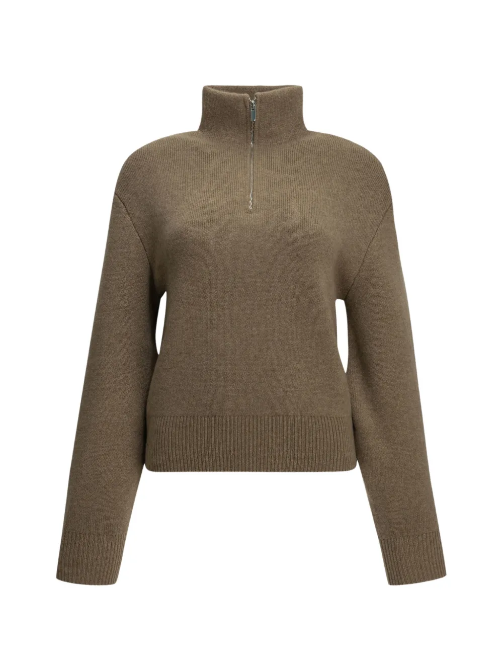 Almada Label Dana half-zip knitted sweater - Marrone