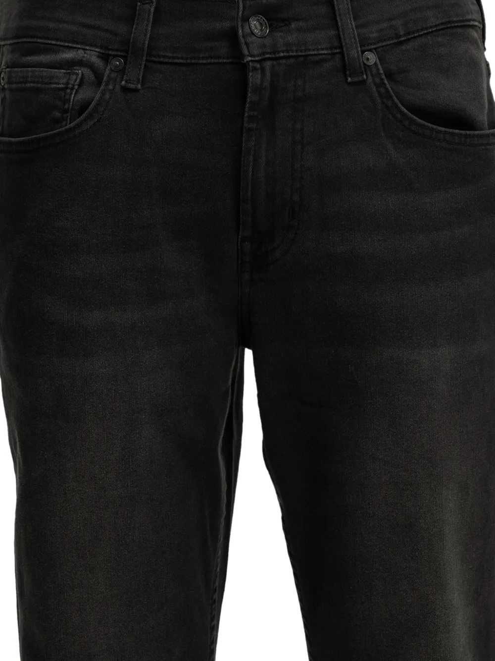 7 For All Mankind The Straight 34" whiskered jeans Zwart