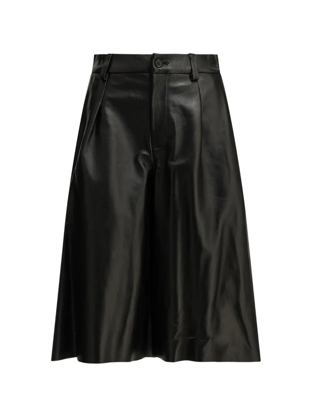 Semper pleated high-waist shorts - Schwarz