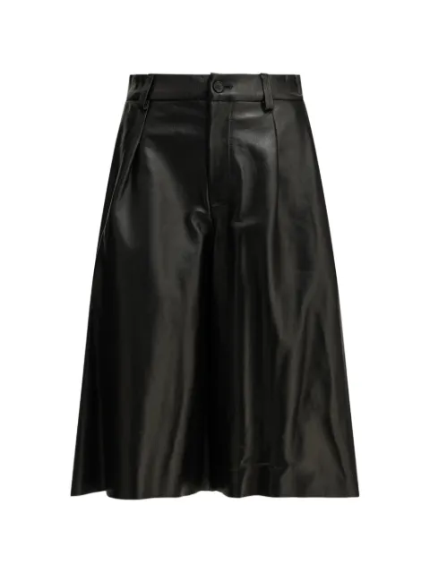 Semper pleated high-waist shorts