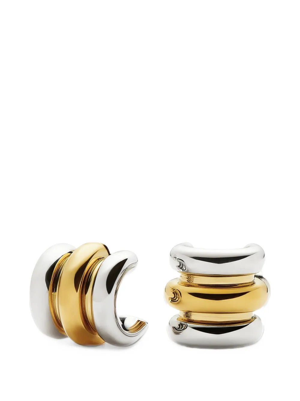 Missoma Triple ridge oversized hoop earrings - Oro