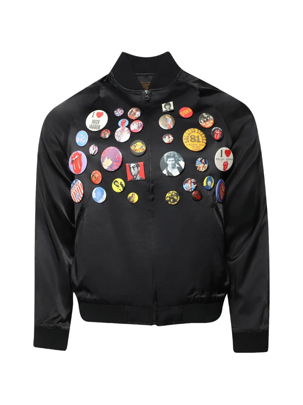 MadeWorn Rolling Stones pin-embellished jacket - Schwarz