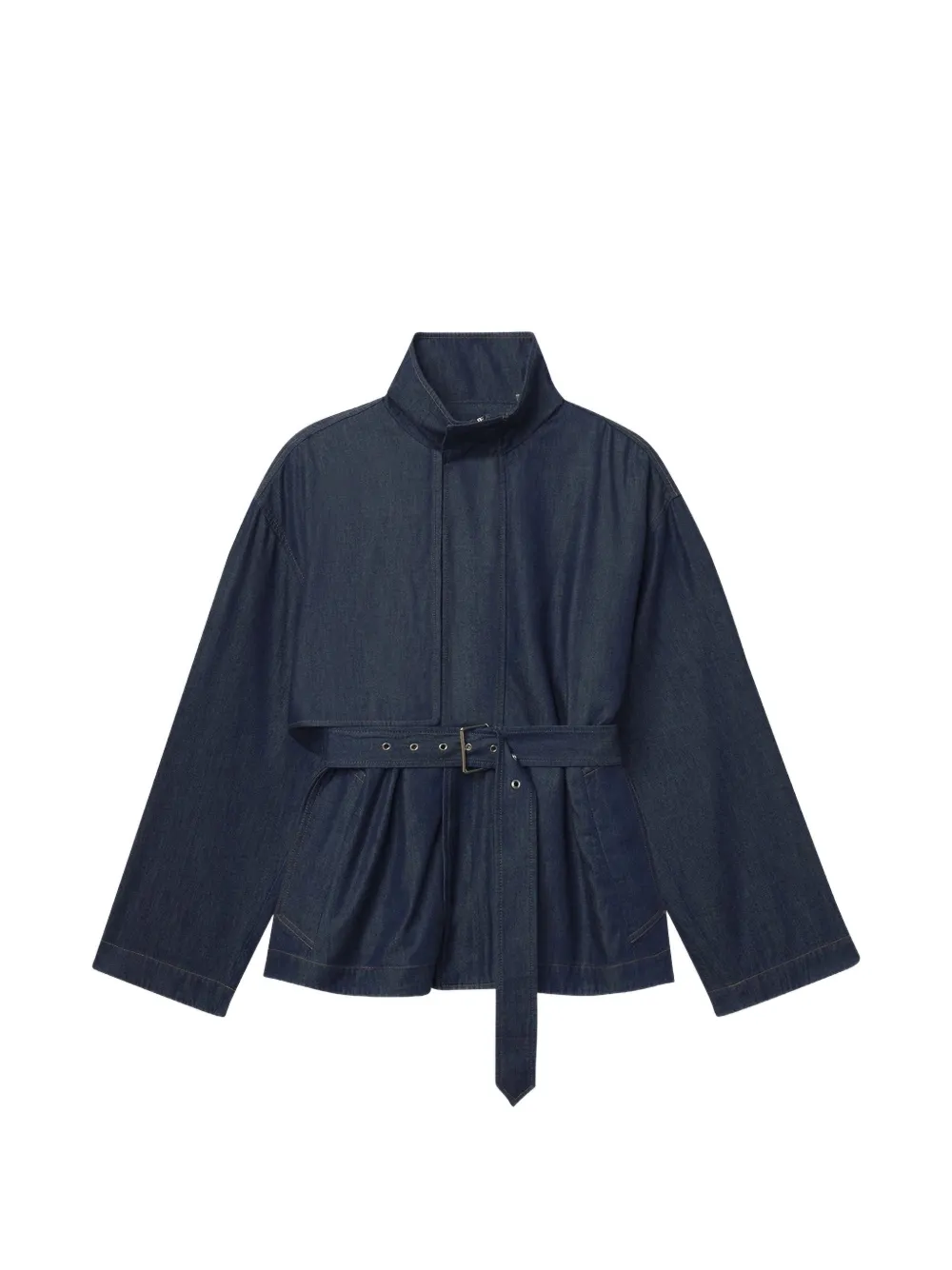 FRAME The Short Field belted denim jacket - Blau