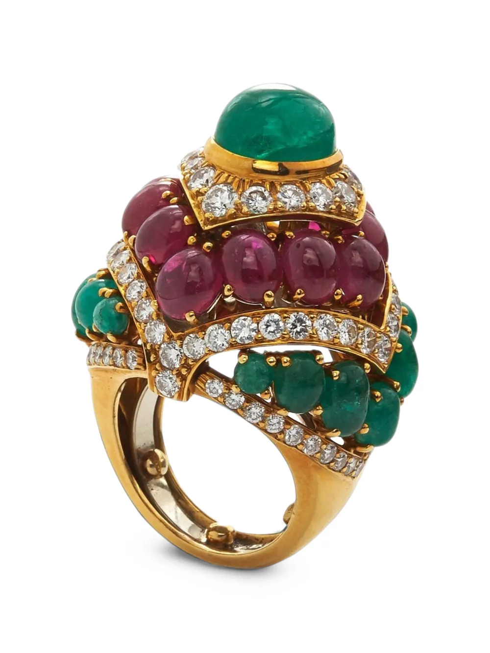 David Webb multi-stone cocktail ring - Oro