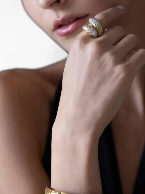 David Webb Park Avenue diamond crossover ring