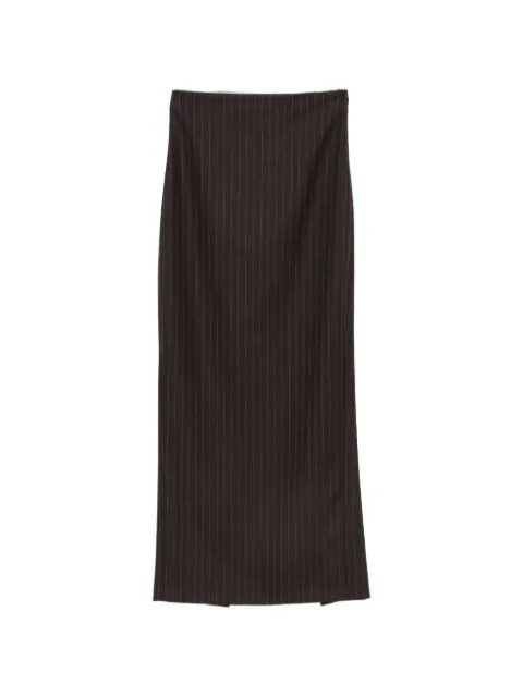MARSEM pinstripe-pattern slit-detail maxi skirt