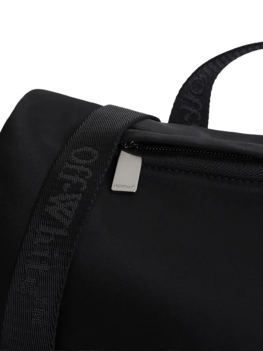 Off-White logo-print buckle-fastening backpack Zwart