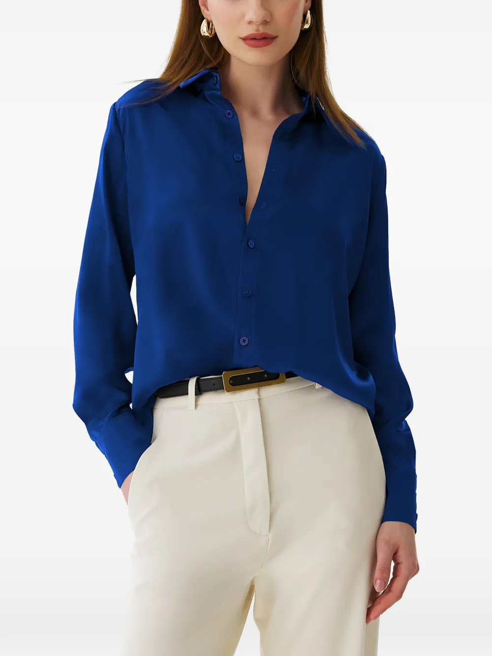 FRAMBOISE Fremont silk shirt - Blau