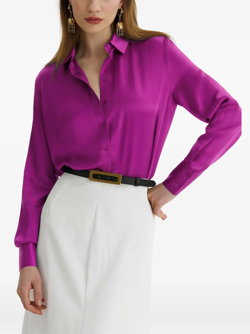 FRAMBOISE Fremont silk shirt - Viola