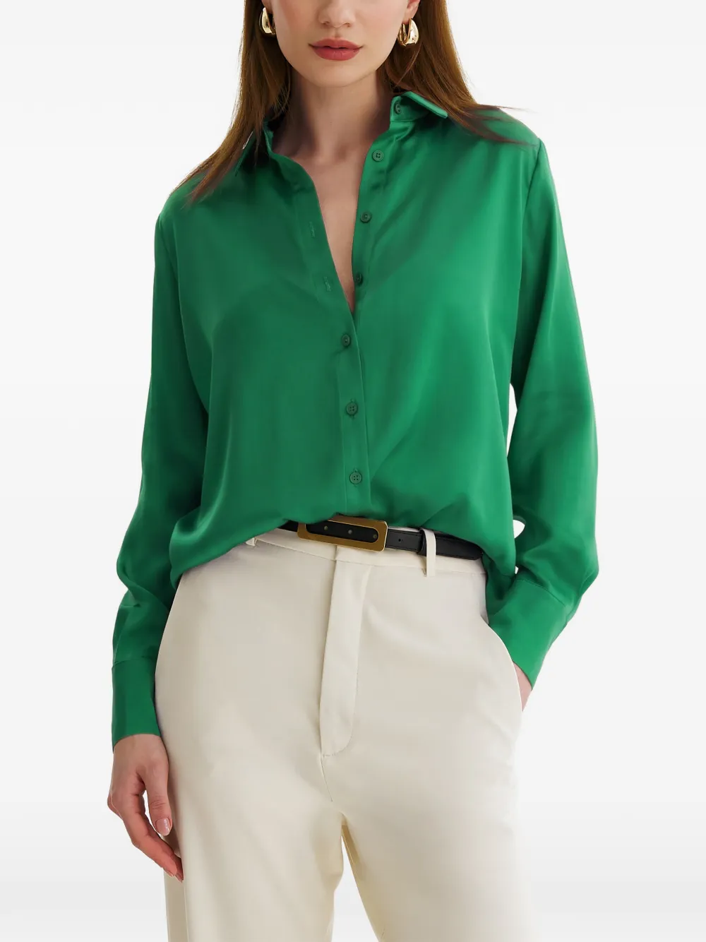 FRAMBOISE silk shirt - Grün