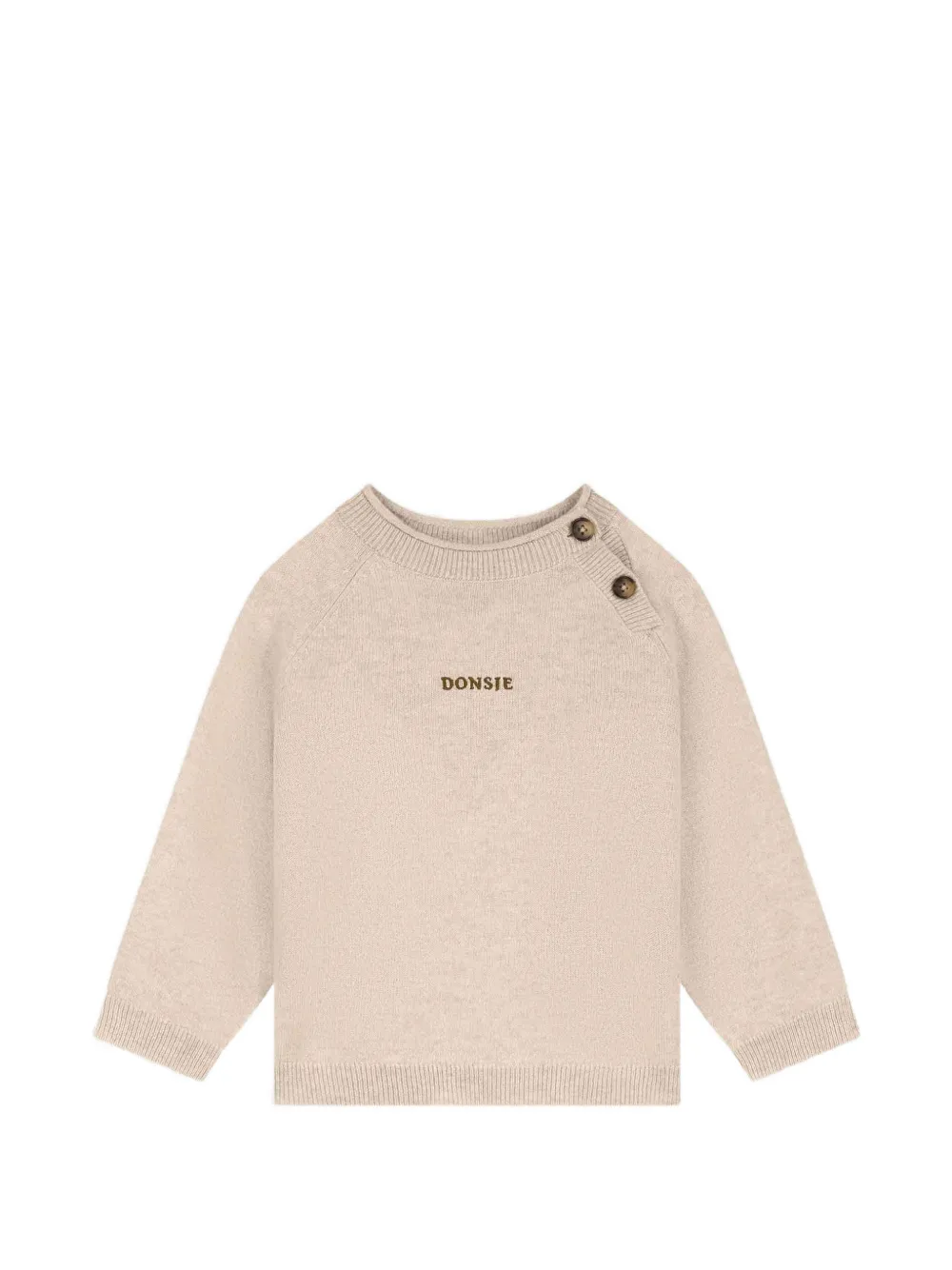 Donsje Collyns button-shoulder raglan-sleeve sweater - Toni neutri