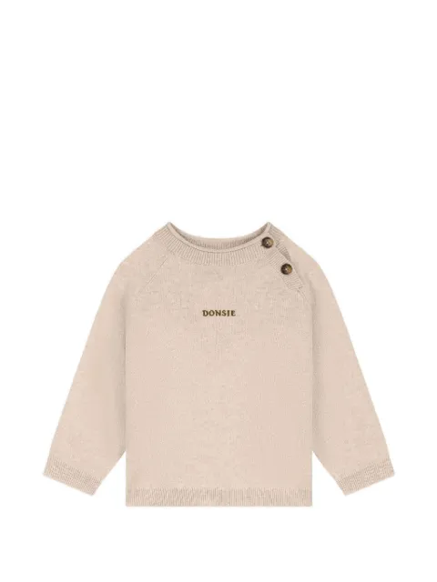 Donsje Collyns button-shoulder raglan-sleeve sweater