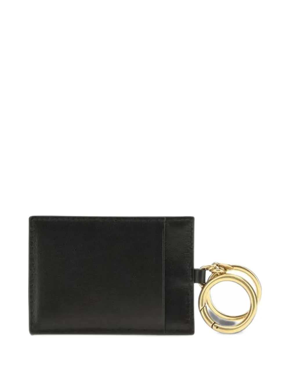 Valentino Garavani VLogo Signature leather keychain Beige