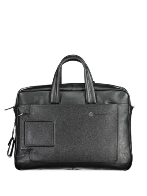 PIQUADRO grained leather briefcase