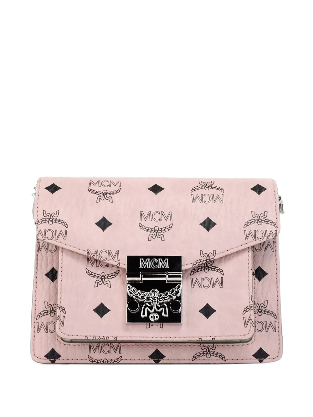 MCM Patricia logo-print leather crossbody bag - Rosa