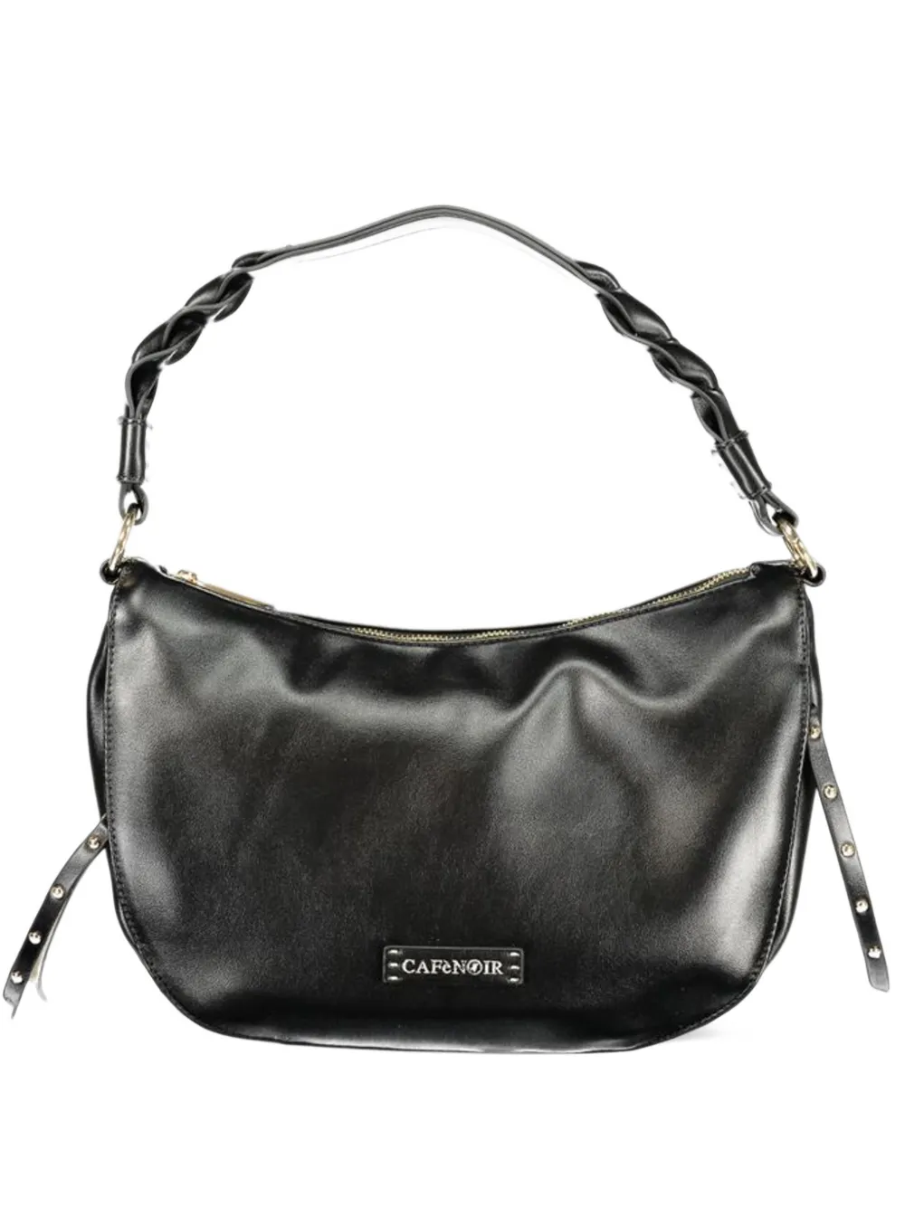 Cafènoir Braided-handle Shoulder Bag In Black