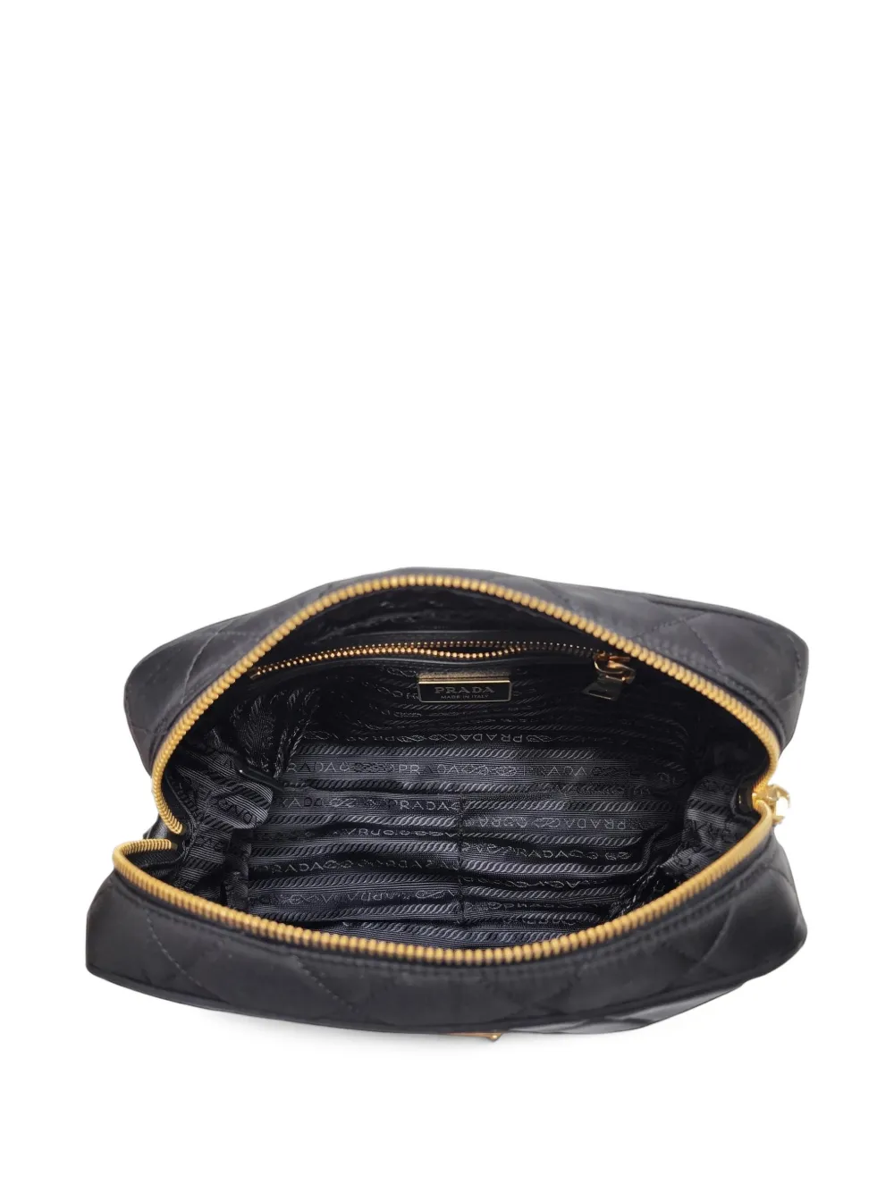 Prada quilted cross body bag Zwart