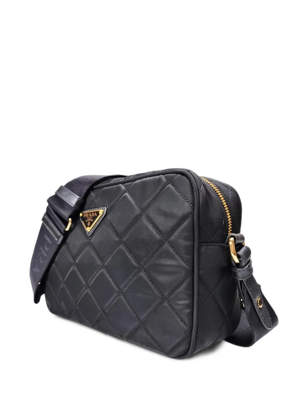 Prada quilted cross body bag Zwart