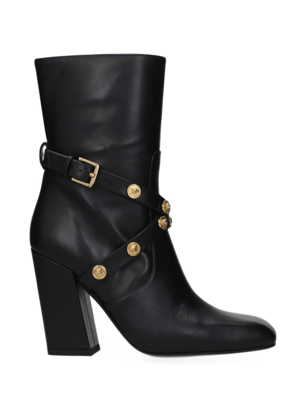 Versace Medusa Biggie leather ankle boots - Schwarz