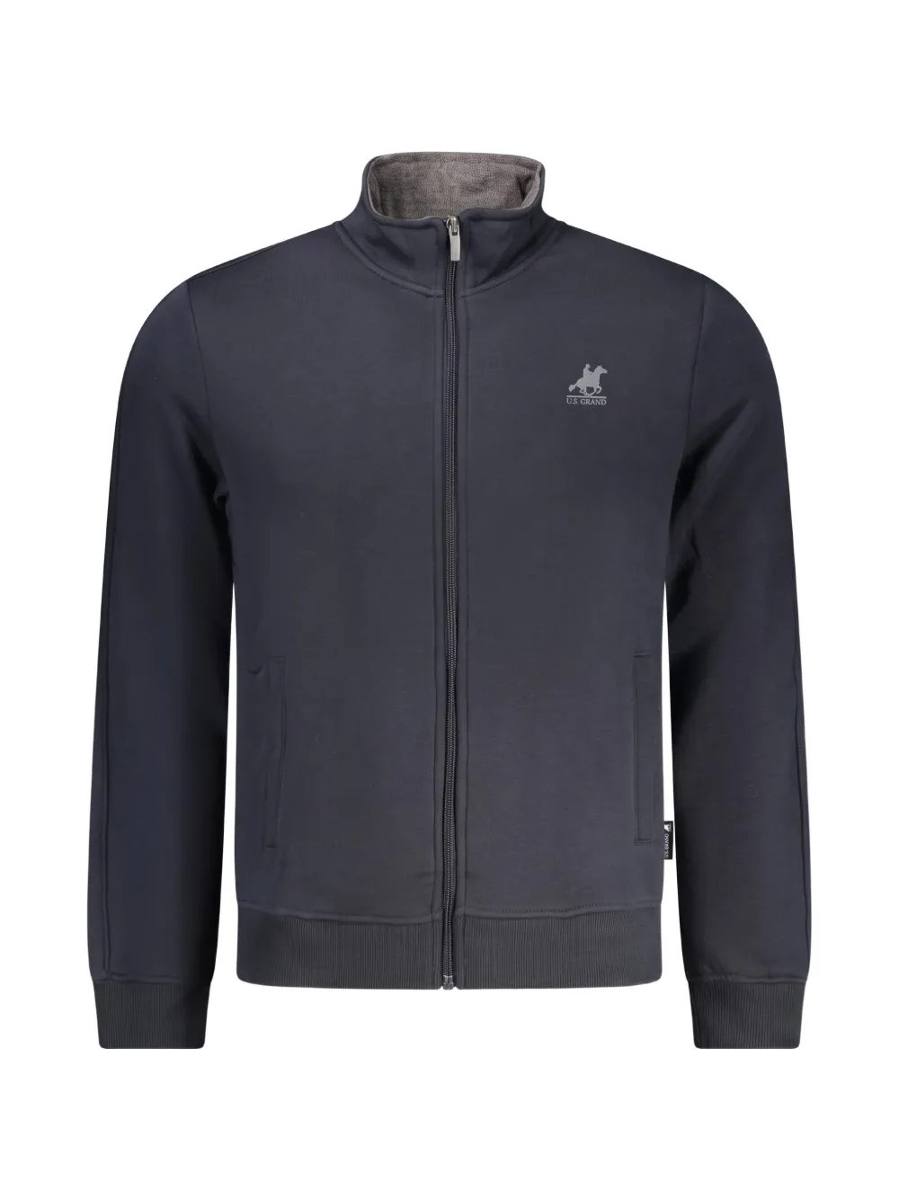 U.S. Grand logo-embroidered zip-up sweatshirt - Blau