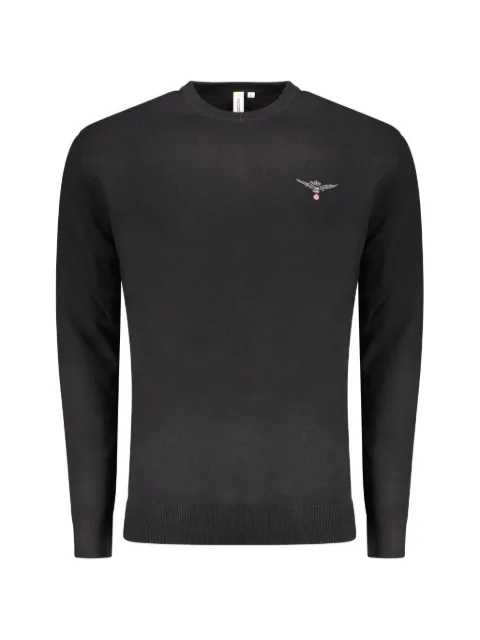 Aeronautica Militare logo-embroidered crew-neck sweater