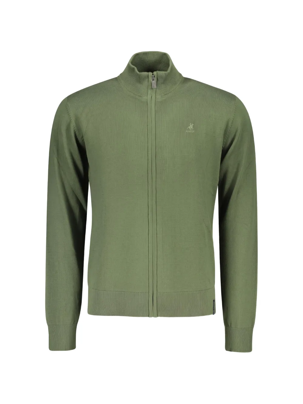 U.S. Grand zip-up cotton cardigan - Grün