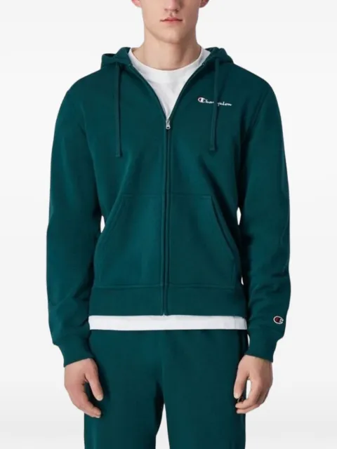 Champion logo-embroidered zip-up hoodie