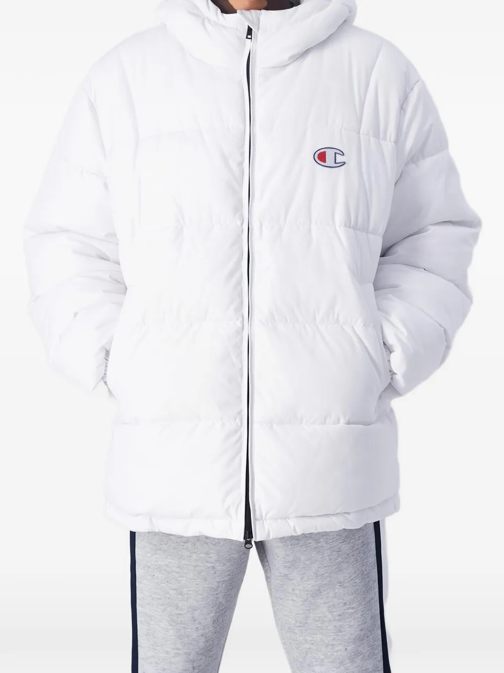 Champion hooded padded jacket - Weiß