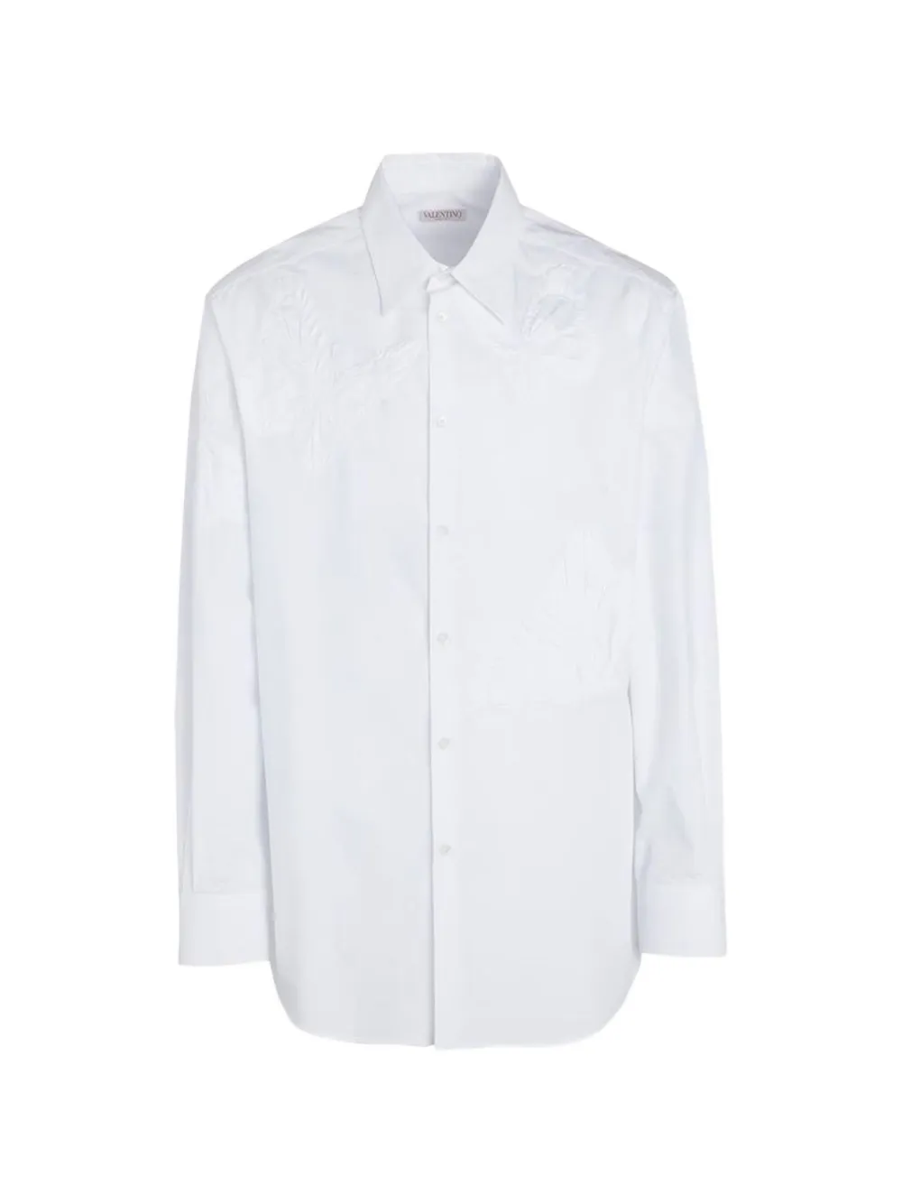 Valentino Garavani butterfly-patch cotton shirt - Bianco