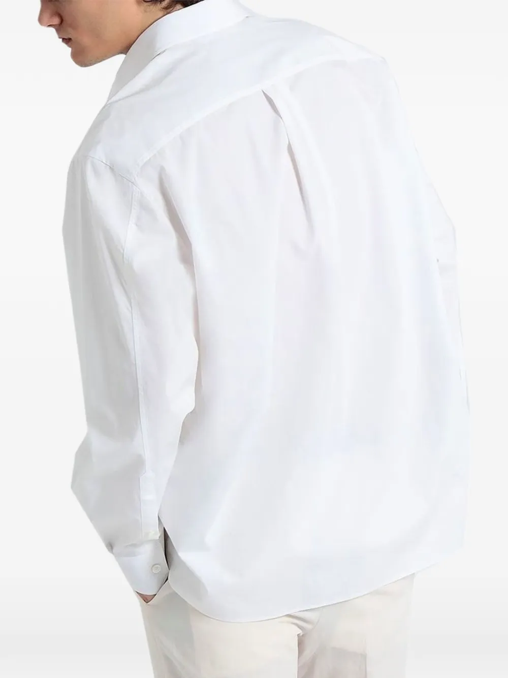 Valentino Garavani butterfly-patch cotton shirt Wit