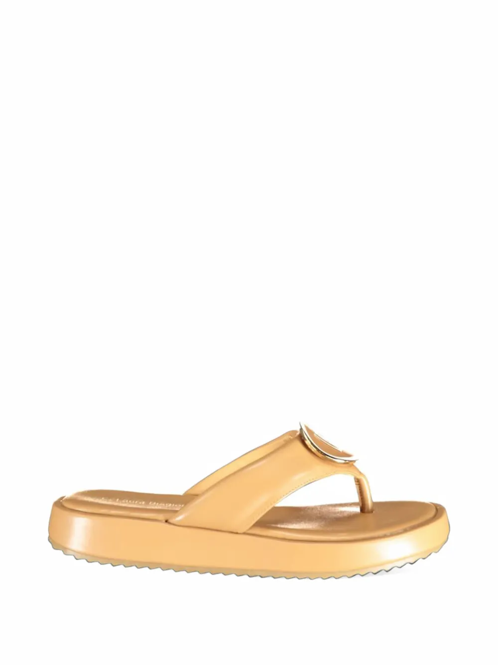 Laura Biagiotti logo-plaque platform sandals - Tons neutres Laura Biagiotti logo-plaque platform sandals - Tons neutres