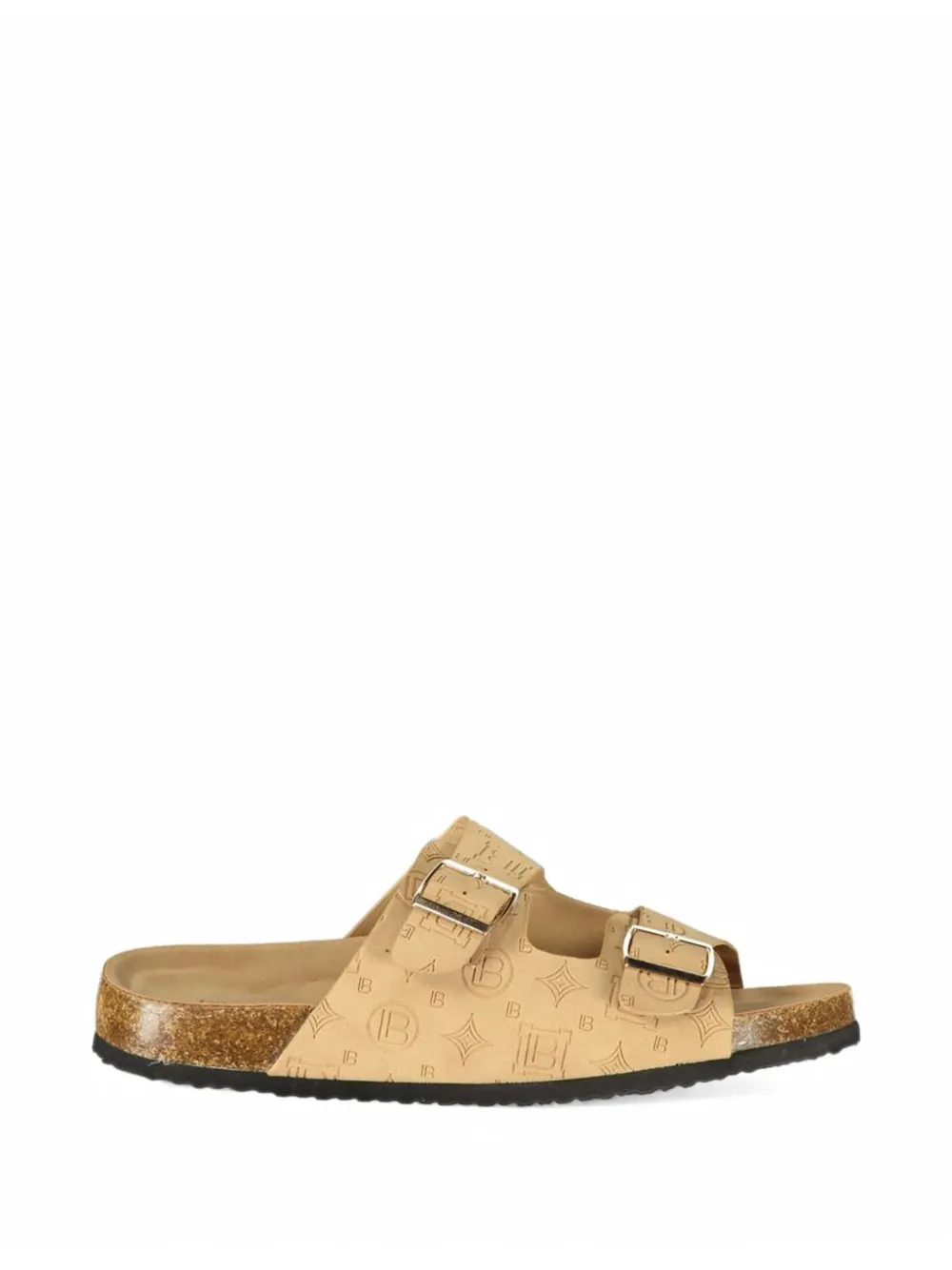 Laura Biagiotti monogram-embossed buckle-fastening sandals - Tons neutres Laura Biagiotti monogram-embossed buckle-fastening sandals - Tons neutres
