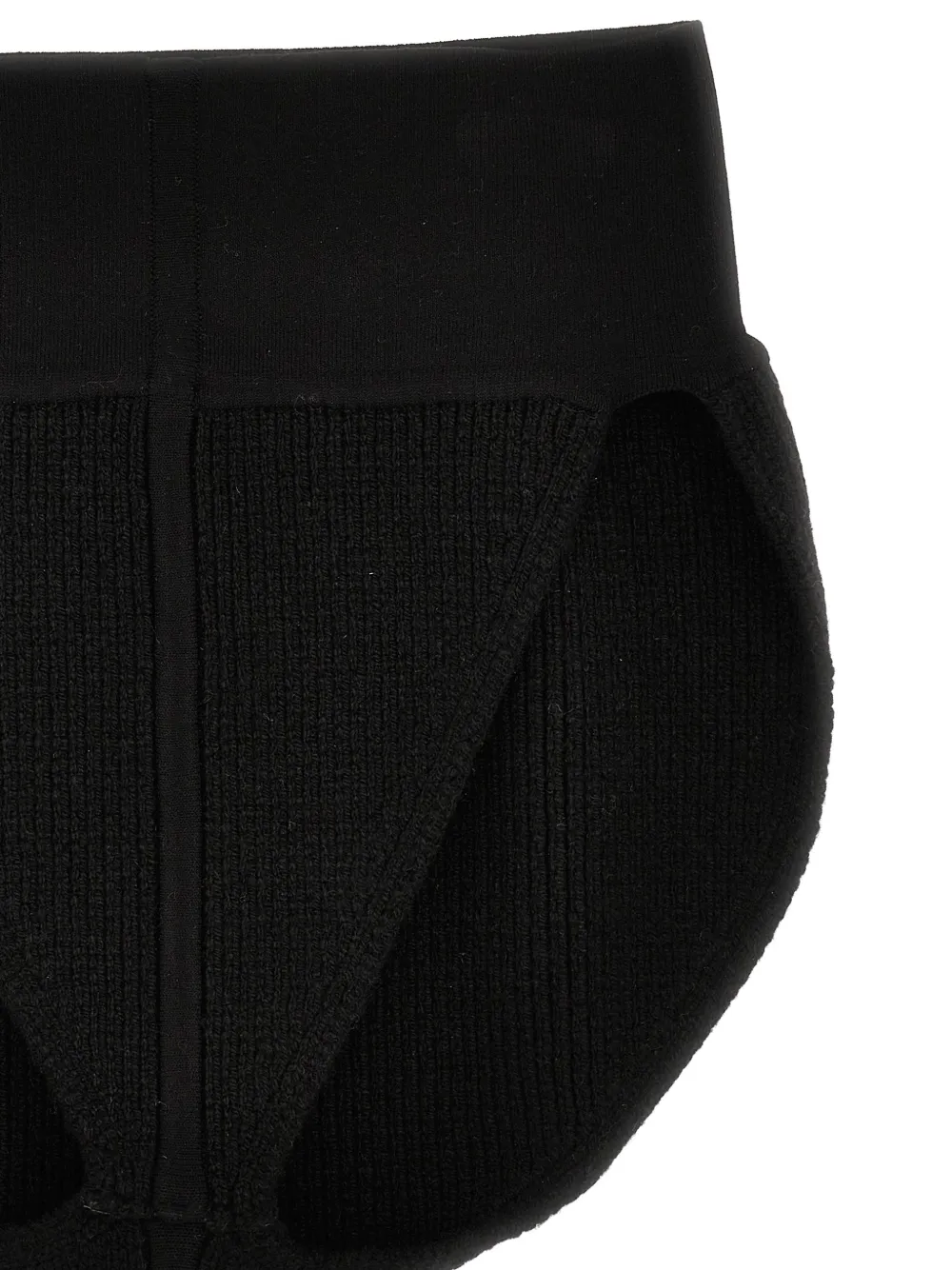 Rick Owens Ribgebreide kasjmier slip Zwart