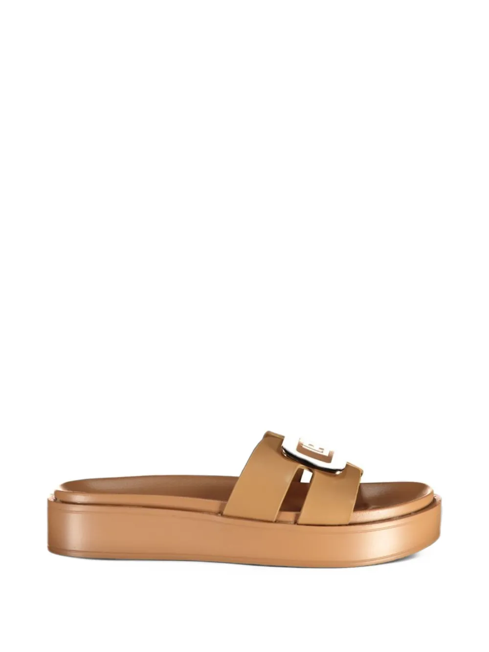 Laura Biagiotti logo-plaque platform sandals - Marron Laura Biagiotti logo-plaque platform sandals - Marron